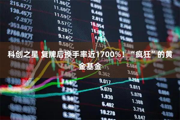 科创之星 复牌后换手率近1700%！“疯狂”的黄金基金
