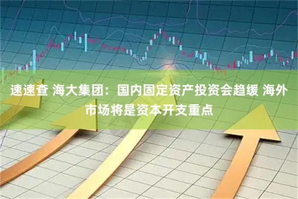 速速查 海大集团：国内固定资产投资会趋缓 海外市场将是资本开支重点